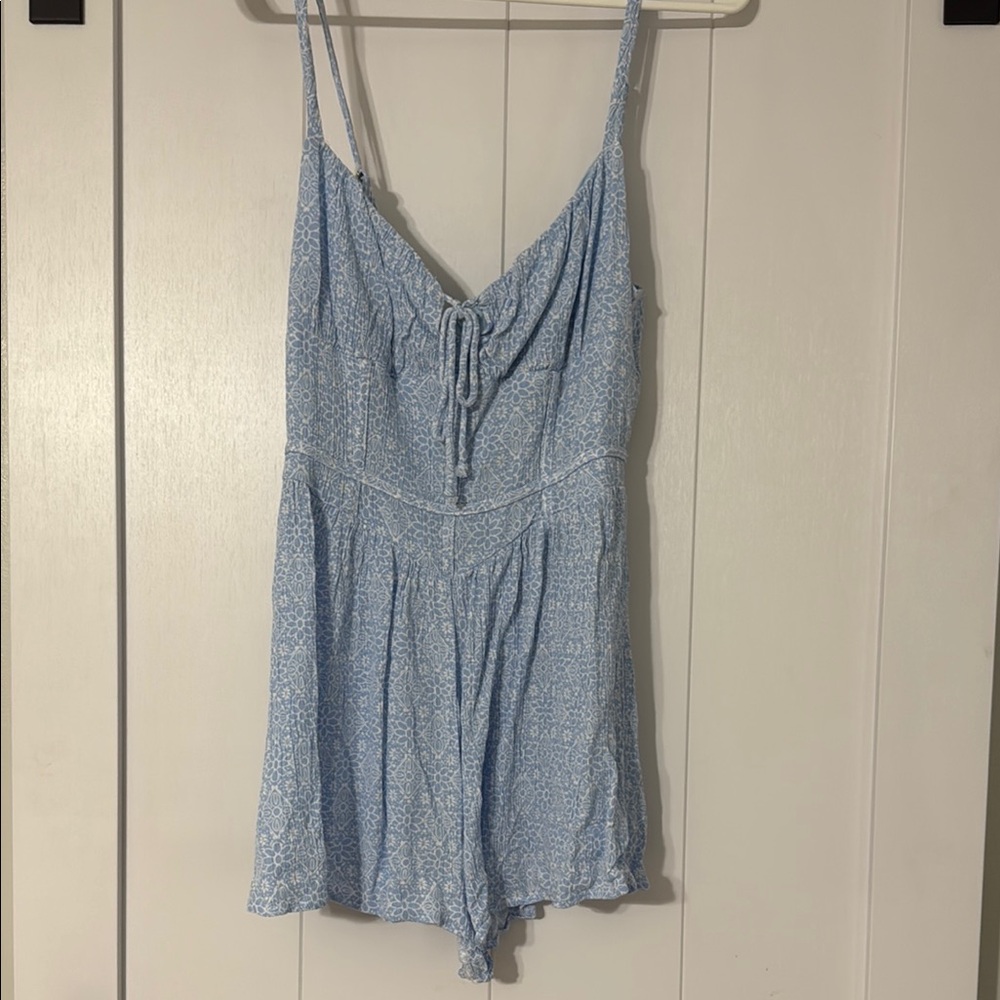 Light Blue Floral Romper